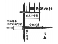 天津神社の地図